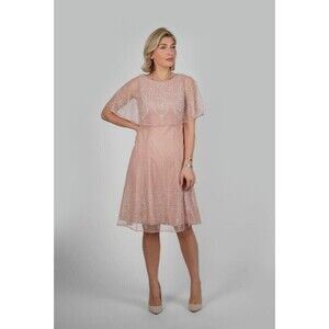 J. Taylor Pink Sparkle Skater Dress Size 12